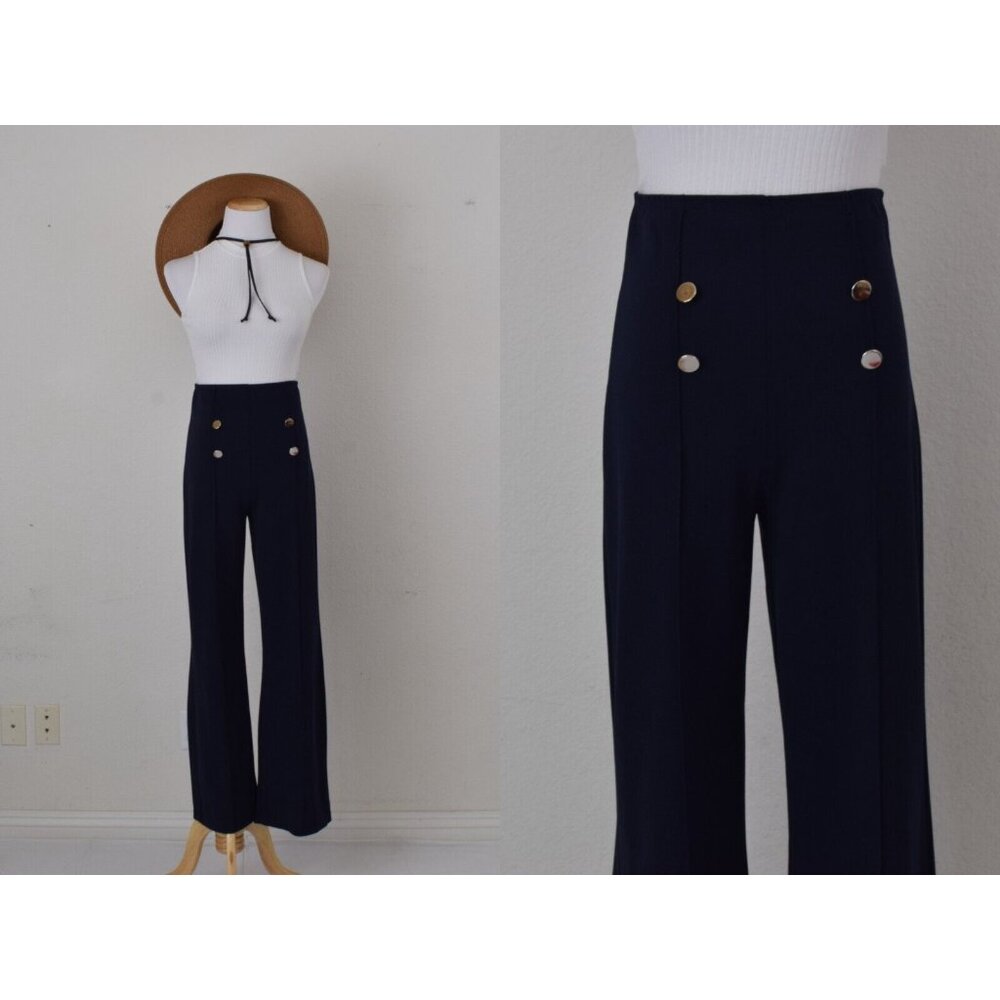 Love Nation Navy High Rise Straight Leg Pants‎ Size Large